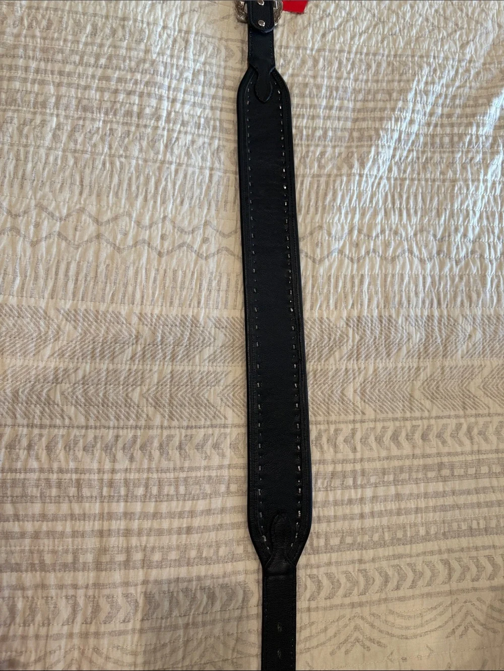 Double J Saddlery Studded Western Belt with Ornate Silver Buckle